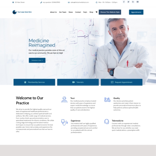 Modern medical website template