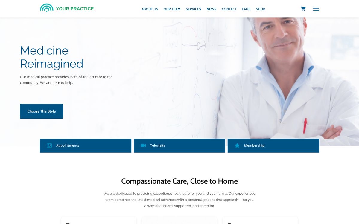 Modern & Confident design, desktop view