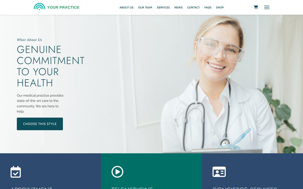 Refined & Authoritative design, desktop view